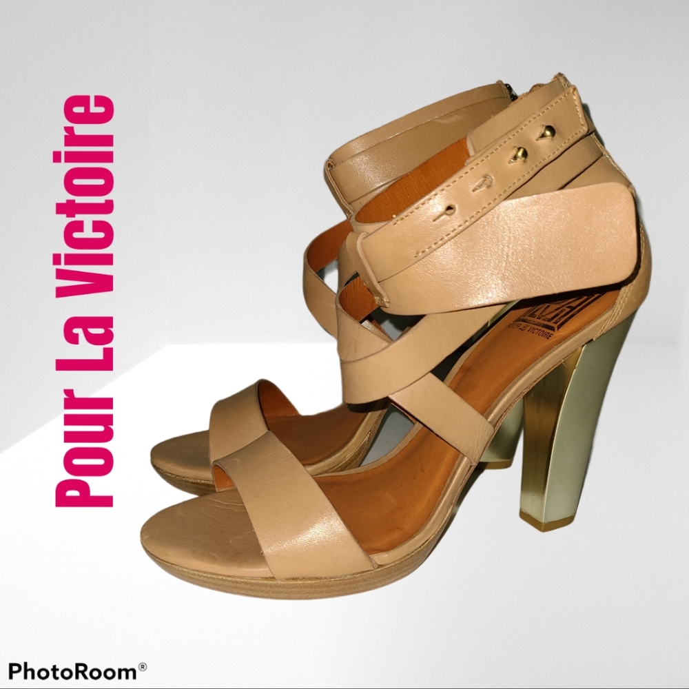 EUC Womens 9 1/2 Pour La Victoire Macaria Heels - Picture 2 of 12